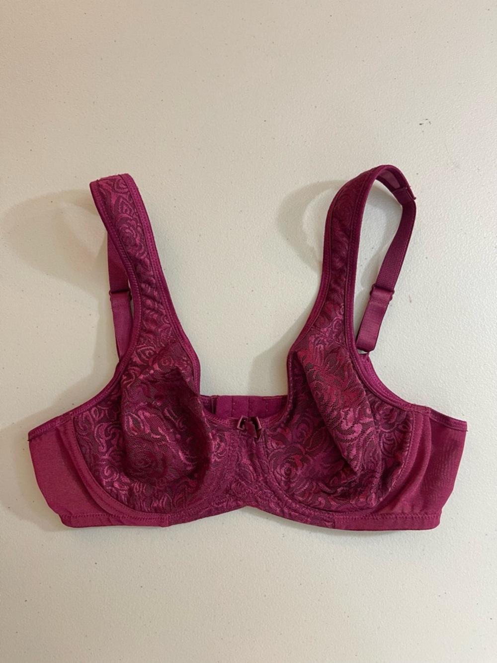 Breezies Wild Rose Lace Seamless Underwire Bra Women Size 34B